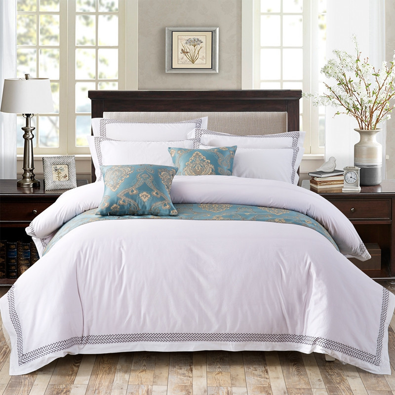 Bán 6080S 100% Cotton Arrow Leapa Leapa Leapa Seomraí Leapa Óstán Bróidnithe