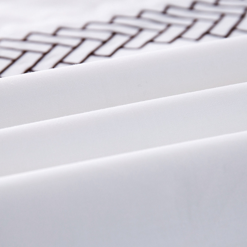 Bán 6080S 100% Cotton Arrow Leapa Leapa Leapa Seomraí Leapa Óstán Bróidnithe Bán 6080S 100% Cotton Arrow Leapa Leapa Leapa Seomraí Leapa Óstán Bróidnithe