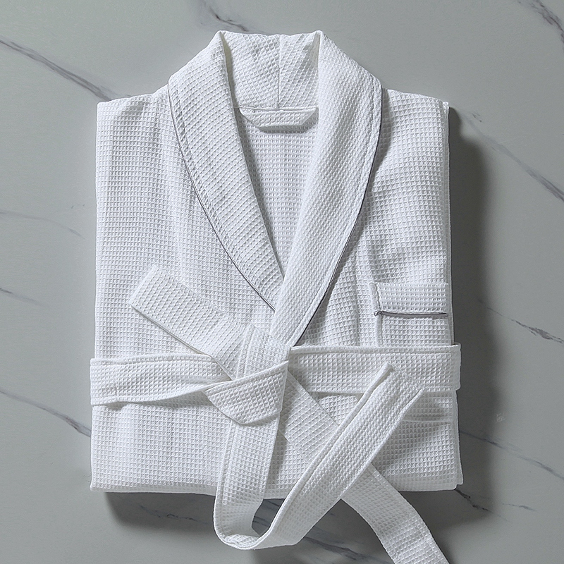100% Cotton Waffle Beaga Shawl Collar Le Píopaí Bathrobe
