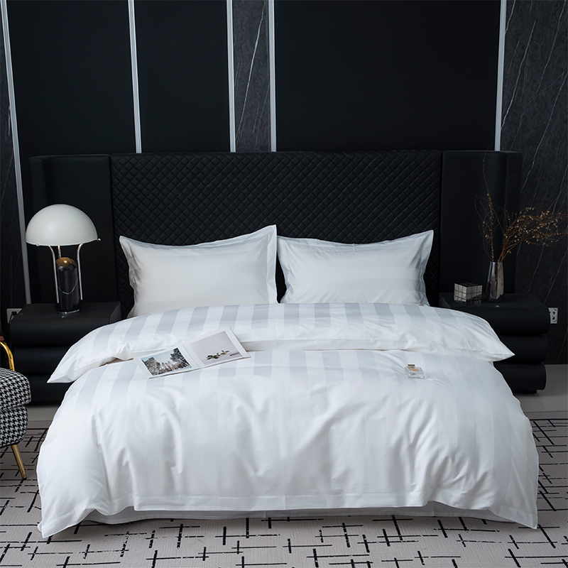 7cm Sateen Stripe Plain Bán 750TC 100% Cadás Do Thacar Leapa Cúig Réalta in Óstán